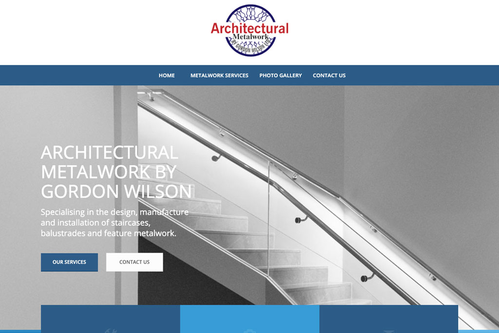 Architectural Metalwork Website by Crg1 Web Design