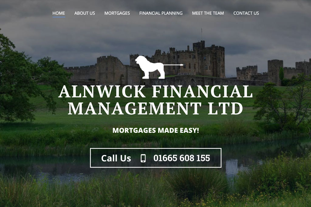 Alnwick Financial Management Website by Crg1 Web Design