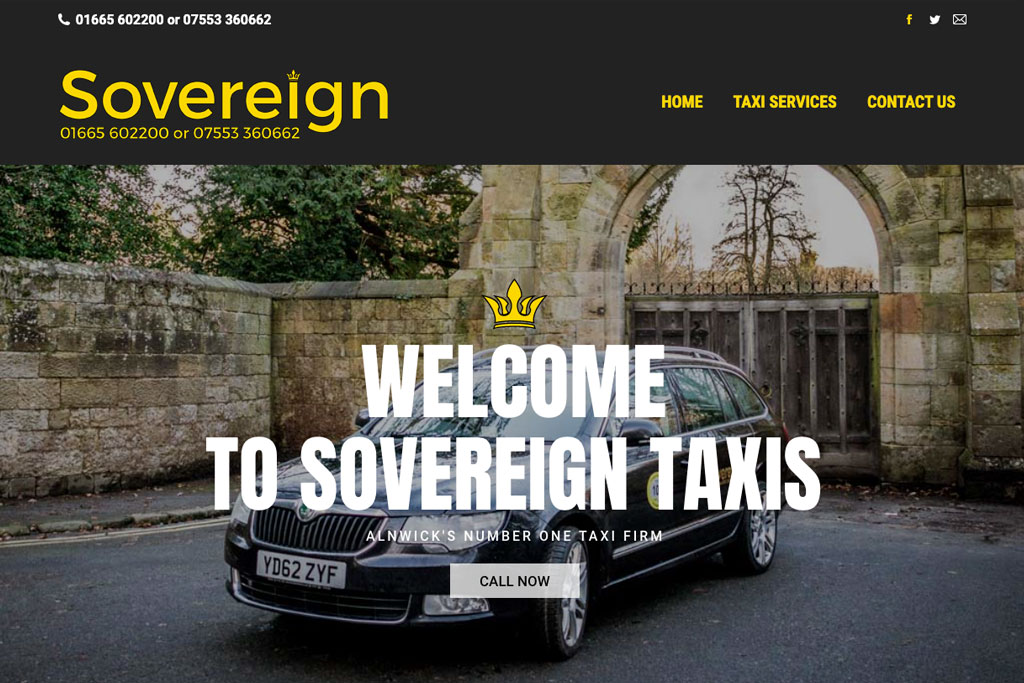 Sovereign Taxis Website by Crg1 Web Design