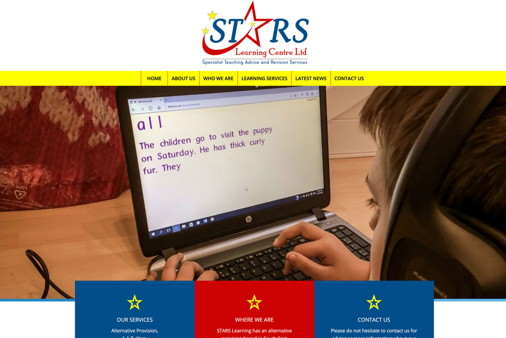 STARS Learning Centre Website by Crg1 Web Design